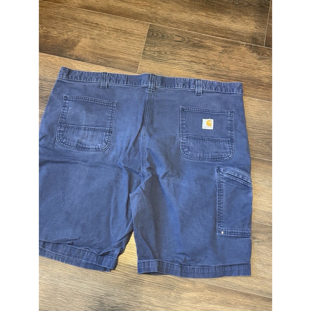 Carhartt Mens Shorts 46 Rugged Flex Rigby Canvas Work Blue 102514 Big & Tall